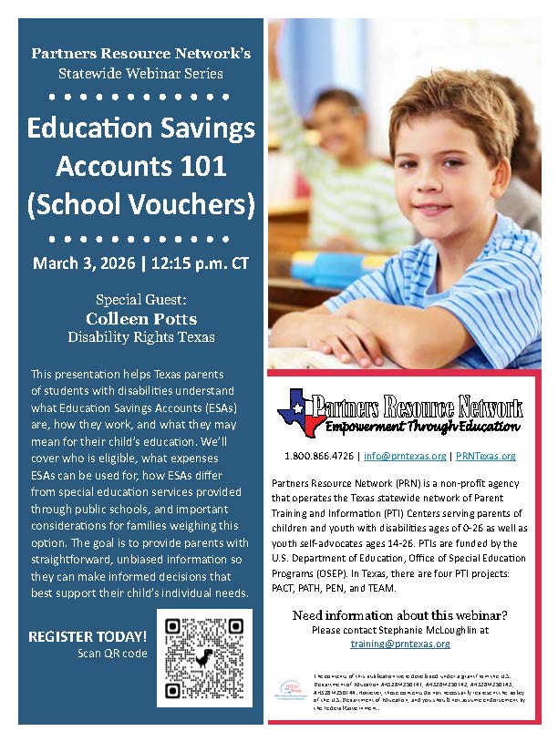 Webinar Flyer: Education Savings Accounts 101