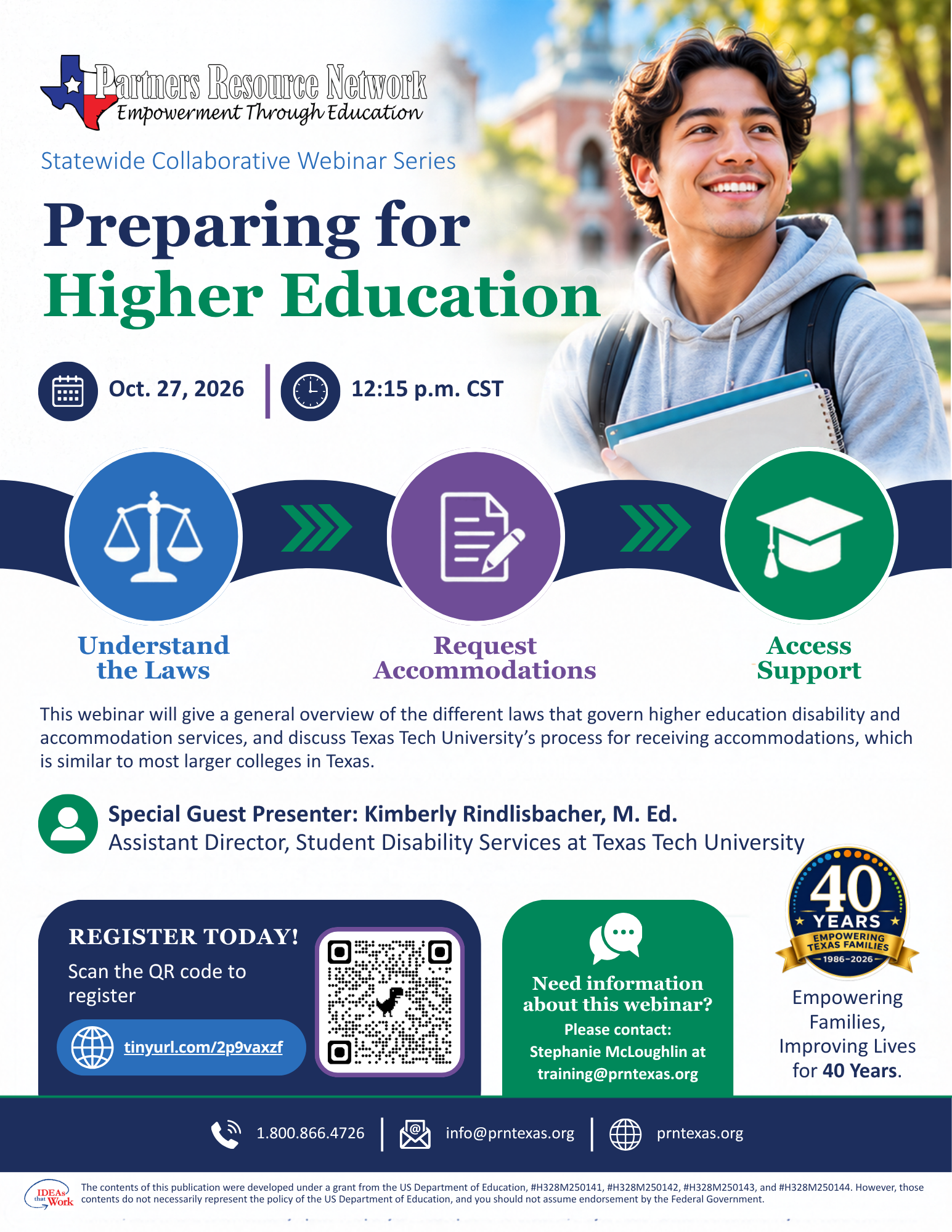 Webinar Flyer: Preparing for Higher Education